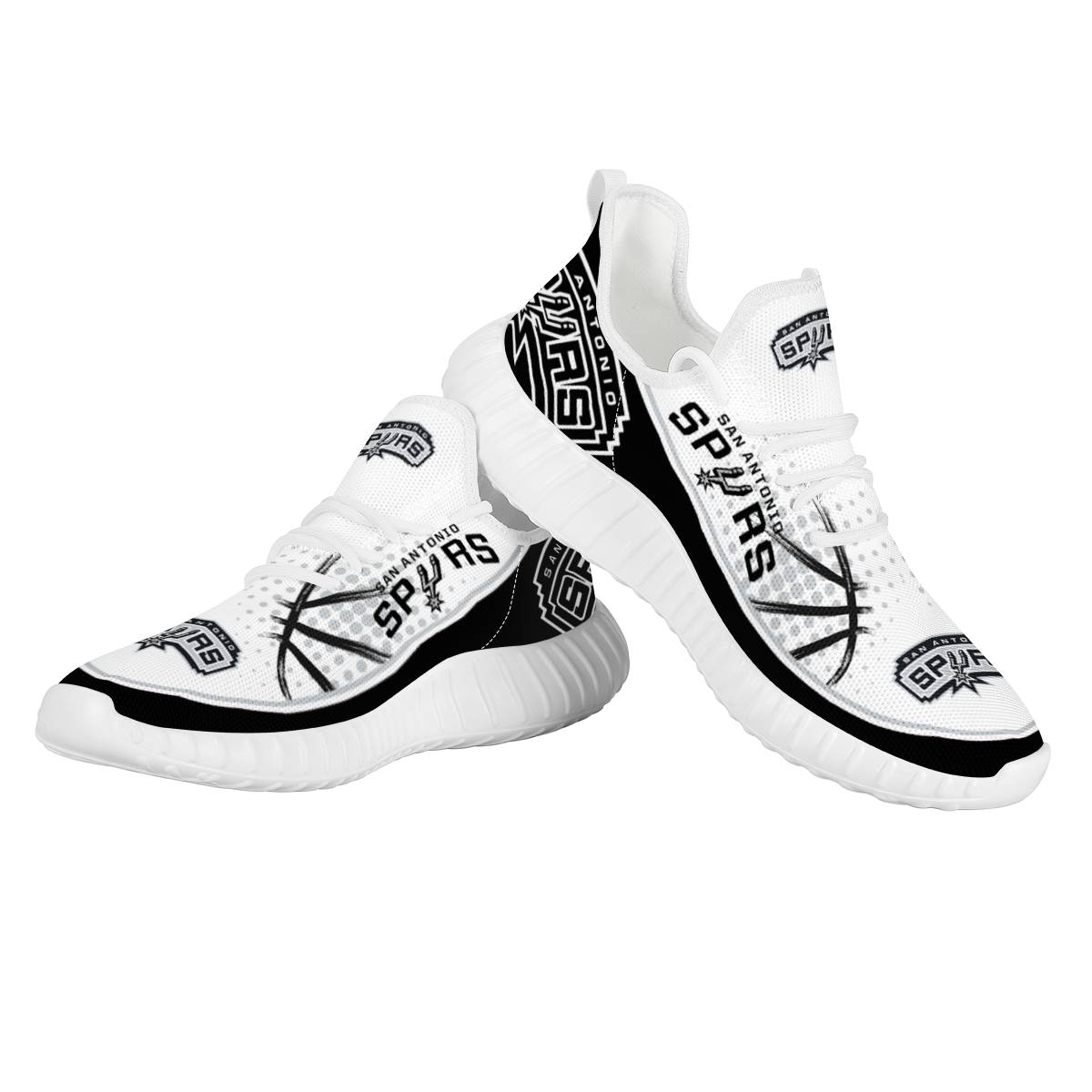 Women's San Antonio Spurs Mesh Knit Sneakers/Shoes 003